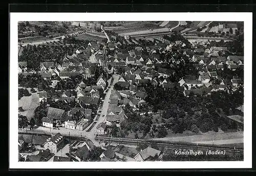 AK Köndringen /Baden, Ortsansicht aus der Vogelschau