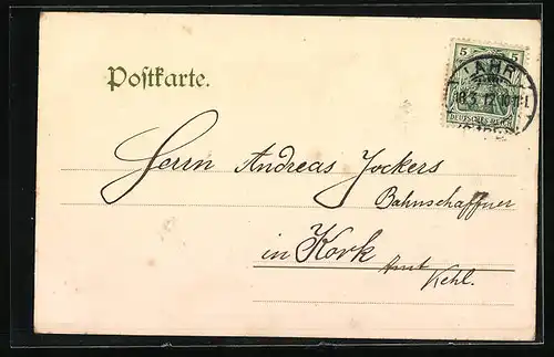 AK Lahr i. B., Schillerstrasse mit Katholischer Kirche