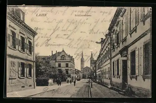 AK Lahr, Blick in die Schillerstrasse