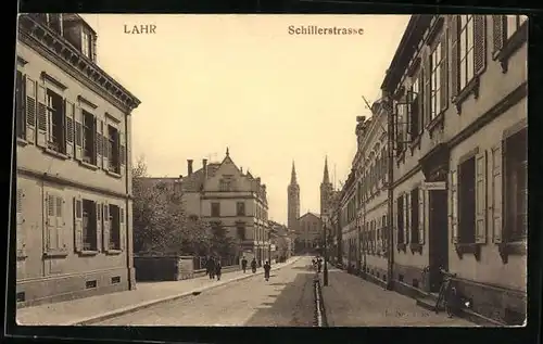 AK Lahr, Blick in die Schillerstrasse