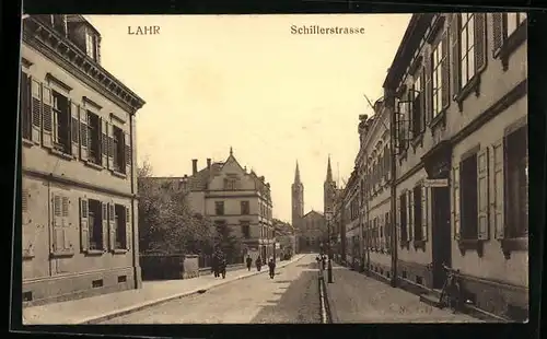 AK Lahr, Blick in die Schillerstrasse