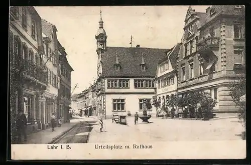 AK Lahr i. B., Urteilsplatz m. Rathaus