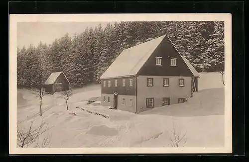 AK Sayda, Jugendherberge Mörtelgrund im Winter