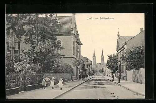 AK Lahr, Blick in die Schillerstrasse