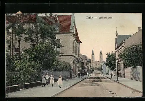 AK Lahr, Blick in die Schillerstrasse