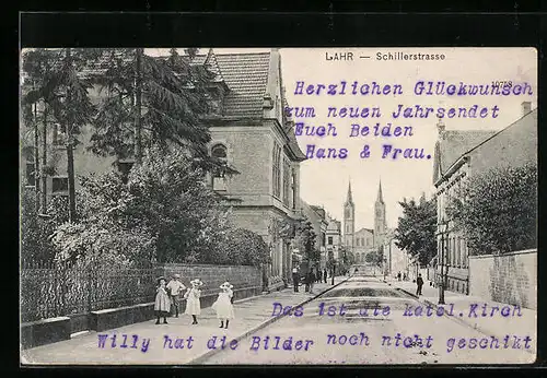 AK Lahr, Blick in die Schillerstrasse