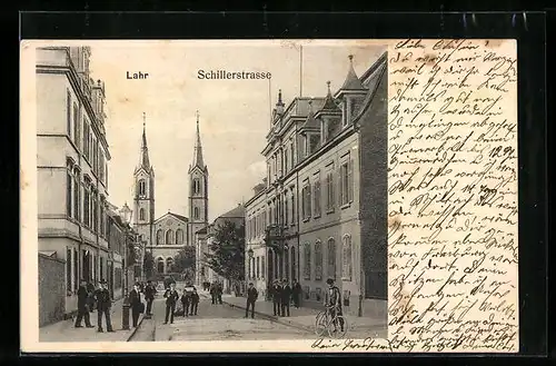 AK Lahr, Blick in die Schillerstrasse