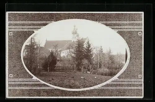 Foto-AK Uttenweiler, Blick auf das Kloster