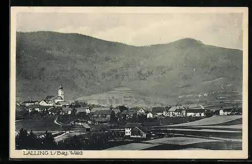 AK Lalling /bay. Wald, Ortsansicht aus der Vogelschau