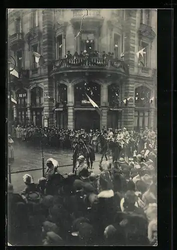 AK Strasbourg, L`Entrée des Troupes, Gral Van den Bergen