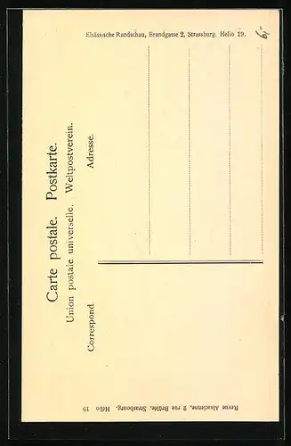 AK Alteckendorf, Pferdekutsche und Fachwerkhaus