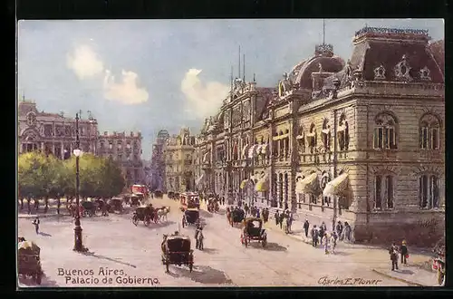 Künstler-AK Charles F. Flower: Buenos Aires, Palacio de Gobierna
