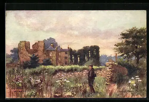 Künstler-AK Charles F. Flower: Leicester, The Abbey