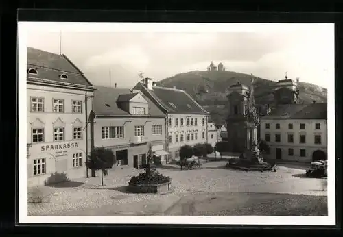 AK Nikolsburg, Ortspartie mit heil. Berg