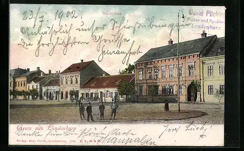 AK Lundenburg, Partie am Stadtplatz