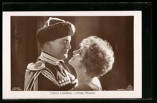 AK Schauspielerin Hilda Rosch & Harry Liedtke in einer Filmszene