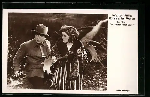 AK Schauspielerin Elizza la Porta & Schauspieler Walter Rilla in Die Sporck'schen Jäger