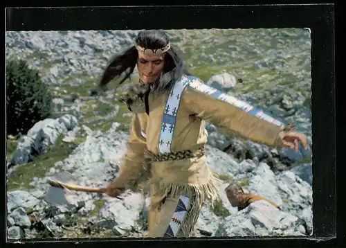 AK Schauspieler Pierre Brice in Winnetou 1. Teil