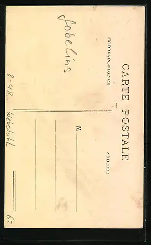 AK Les Gobelins, Arbeiter beim Weben von Teppichen am Webstuhl