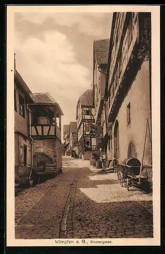 AK Wimpfen a. B., Wohnhäuser in der Klostergasse