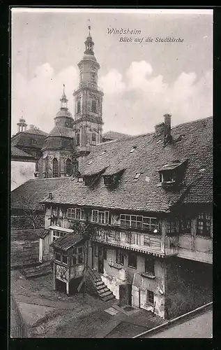 AK Windsheim, Blick auf die Stadtkirche