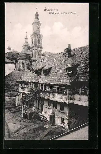 AK Windsheim, Blick auf die Stadtkirche