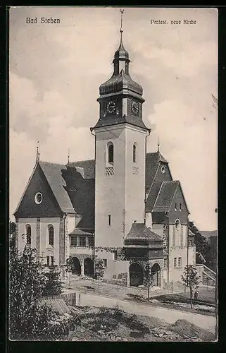 AK Bad Steben, Protestantische neue Kirche