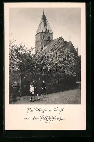 AK Soest, Paulikirche von der Pollhofstrasse aus gesehen