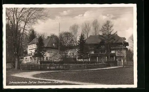 AK Zell b. Ebenhausen, Blick zum Schwesternheim