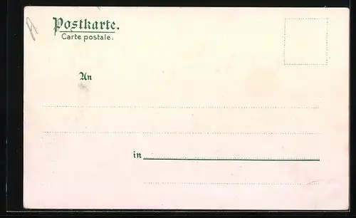 Lithographie Coblenz, Dampferpartie, Deutsches Eck
