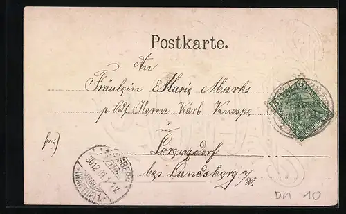 AK Jahreszahl 1902, Prosit Neujahr