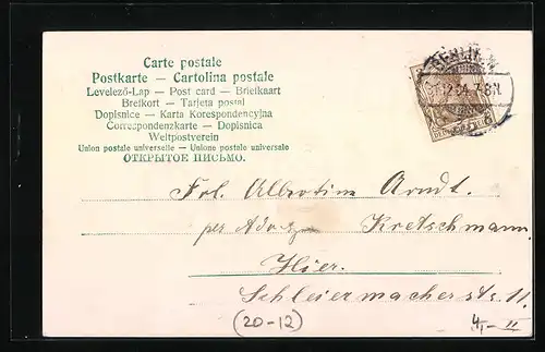 AK Glück und Segen, Jahreszahl 1905