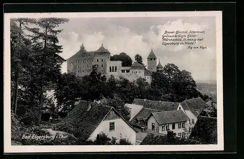 AK Bad Elgersburg i. Thür., Teilansicht mit Schloss