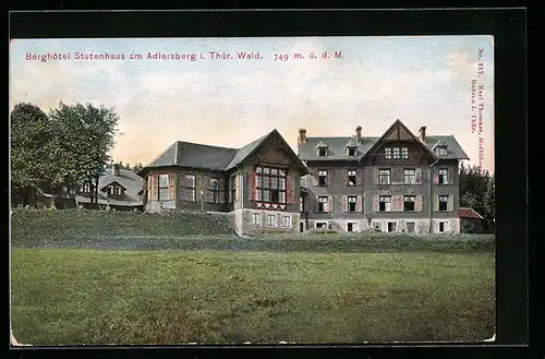 AK Schmiedefeld i. Thür., Berghotel Stutenhaus am Adlersberg