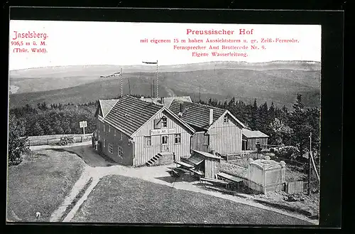 AK Inselsberg / Thür. Wald., Gasthaus Preussischer Hof