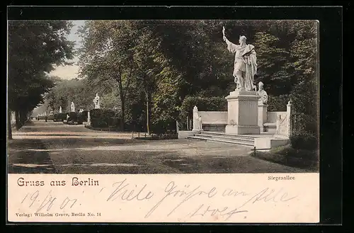 AK Berlin-Tiergarten, Siegesallee
