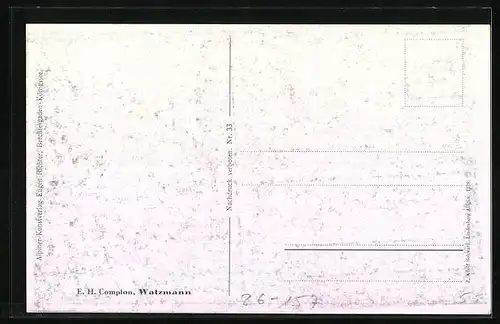 Künstler-AK Edward Harrison Compton: Ein sommerlicher Tag am Watzmann