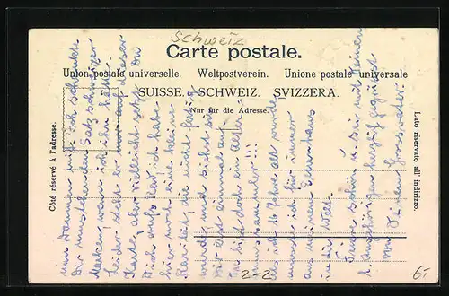 Präge-AK Briefmarken der Schweiz mit der Helvetia