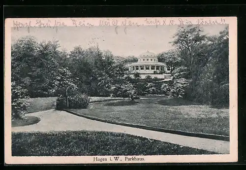 AK Hagen i. W., Parkhaus mit Anlagen