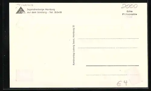 AK Hamburg-Neustadt, Jugendherberge auf dem Stintfang