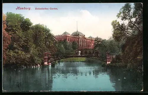 AK Hamburg-St.Pauli, Botanischer Garten