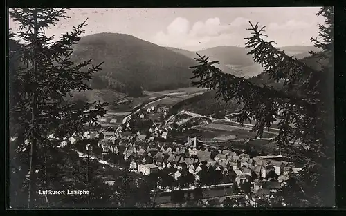 AK Laasphe, Totale vom Berg aus gesehen