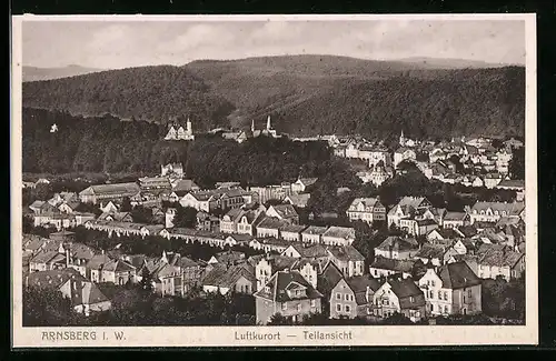 AK Arnsberg i. W., Teilansicht aus der Vogelschau