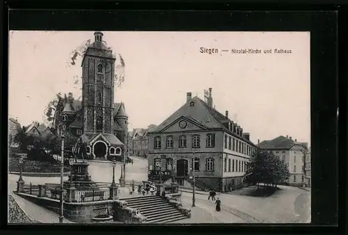 AK Siegen, Nicolaikirche und Rathaus