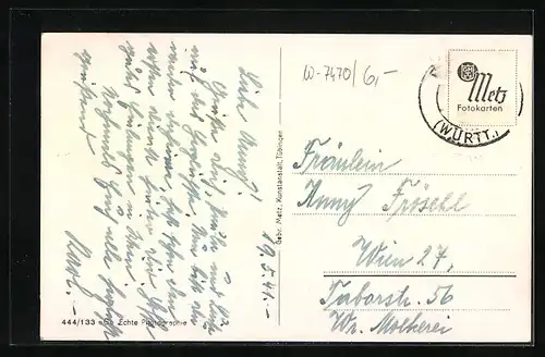 AK Ebingen, Strassenpartie am Rathaus