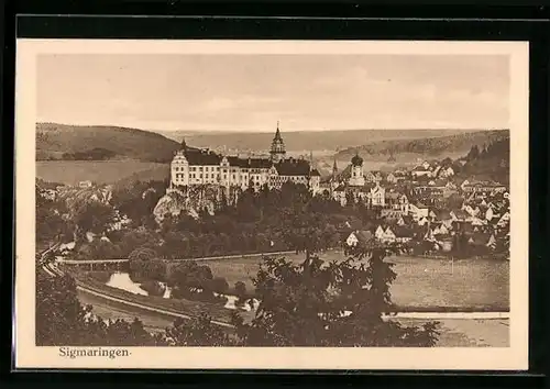 AK Sigmaringen, Blick über die Stadt