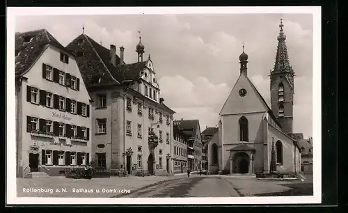 AK Rottenburg a. N., Rathaus und Domkirche