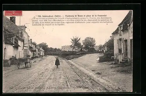 AK Issoudun, Faubourg de Rome et place de la Fraternité