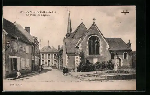 AK Dun-le-Poelier, la Place de l`Eglise