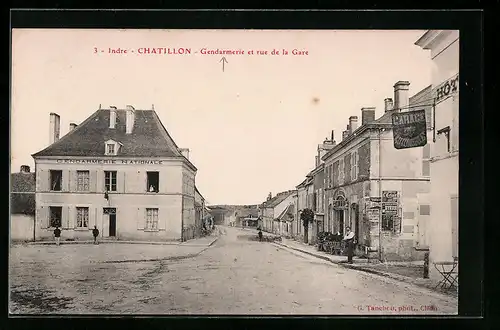 AK Chatillon, Gendarmerie et rue de la Gare